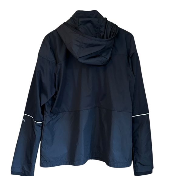 GAP Fit All Weather Running Jacket Hooded Full Zip Black Womens Sz XL EUC! - Picture 5 of 9